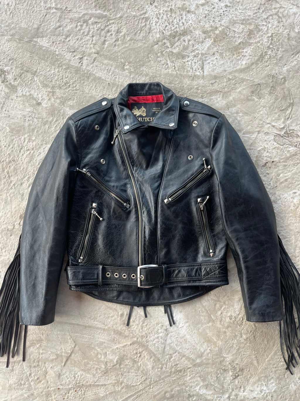 Vintage Real Leather Fringes Jacket | Giacca Chiodo vera pelle Frangie