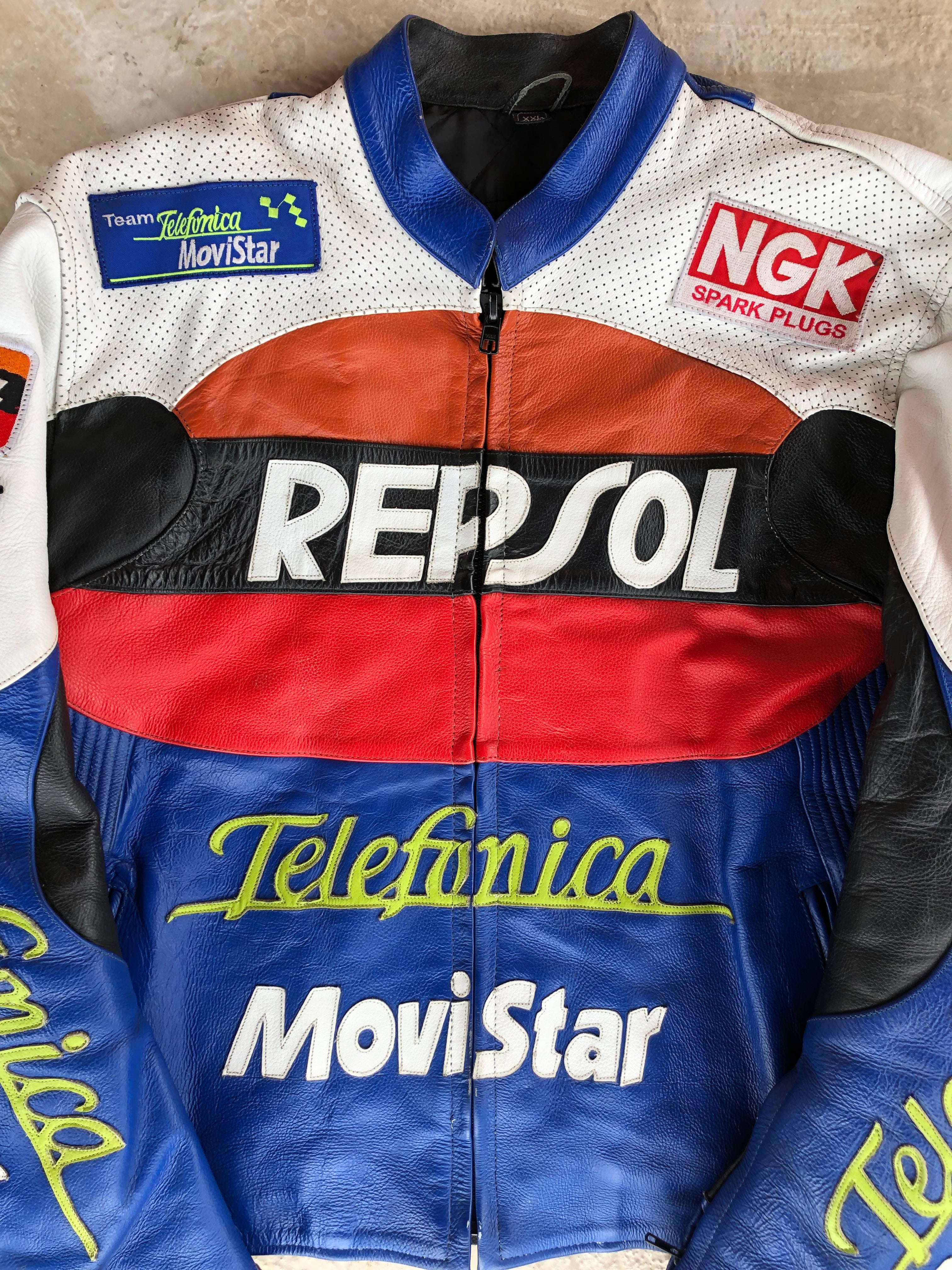 Vintage Racing Jacket Real Leather Repsol