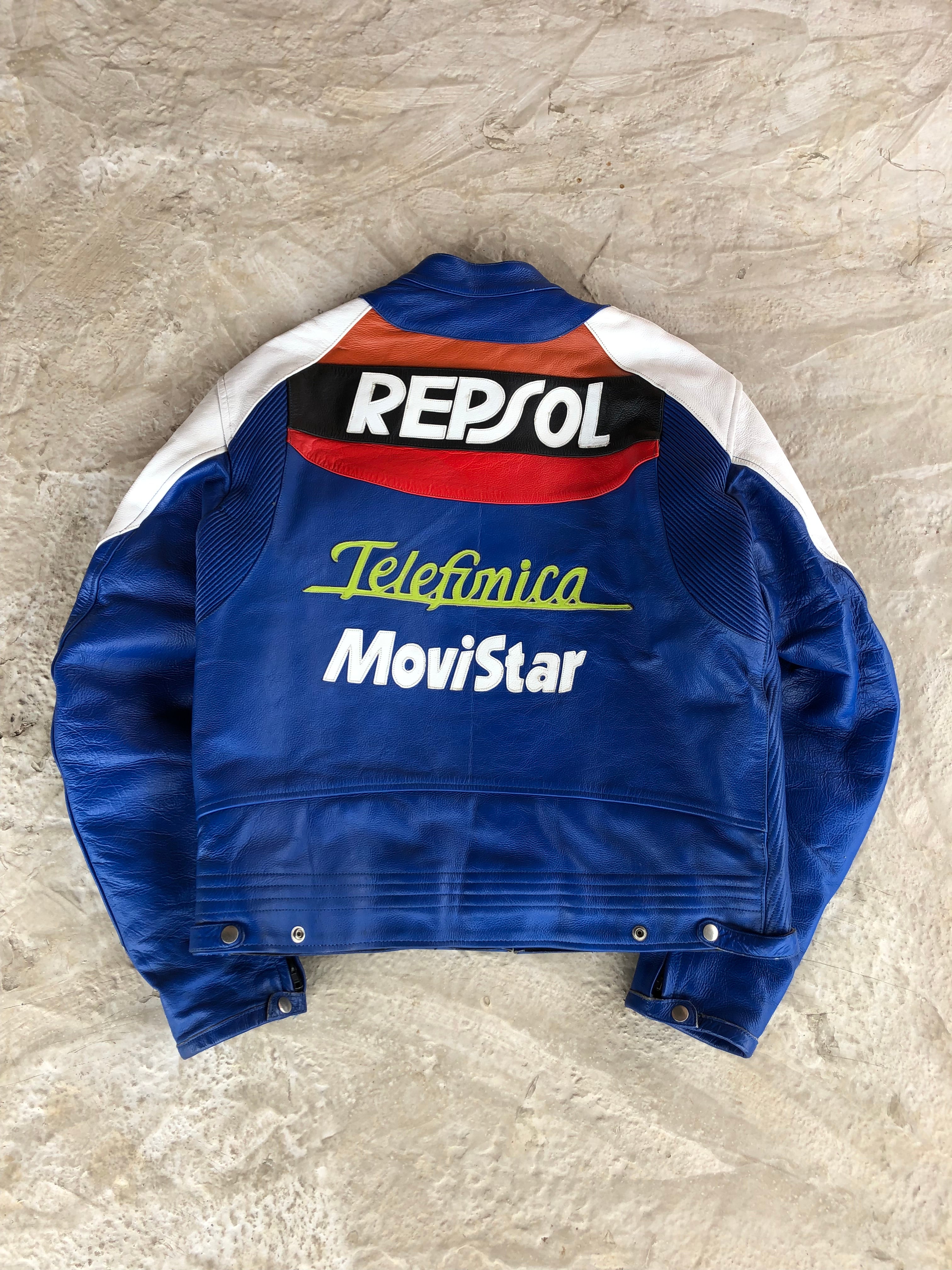 Vintage Racing Jacket Real Leather Repsol