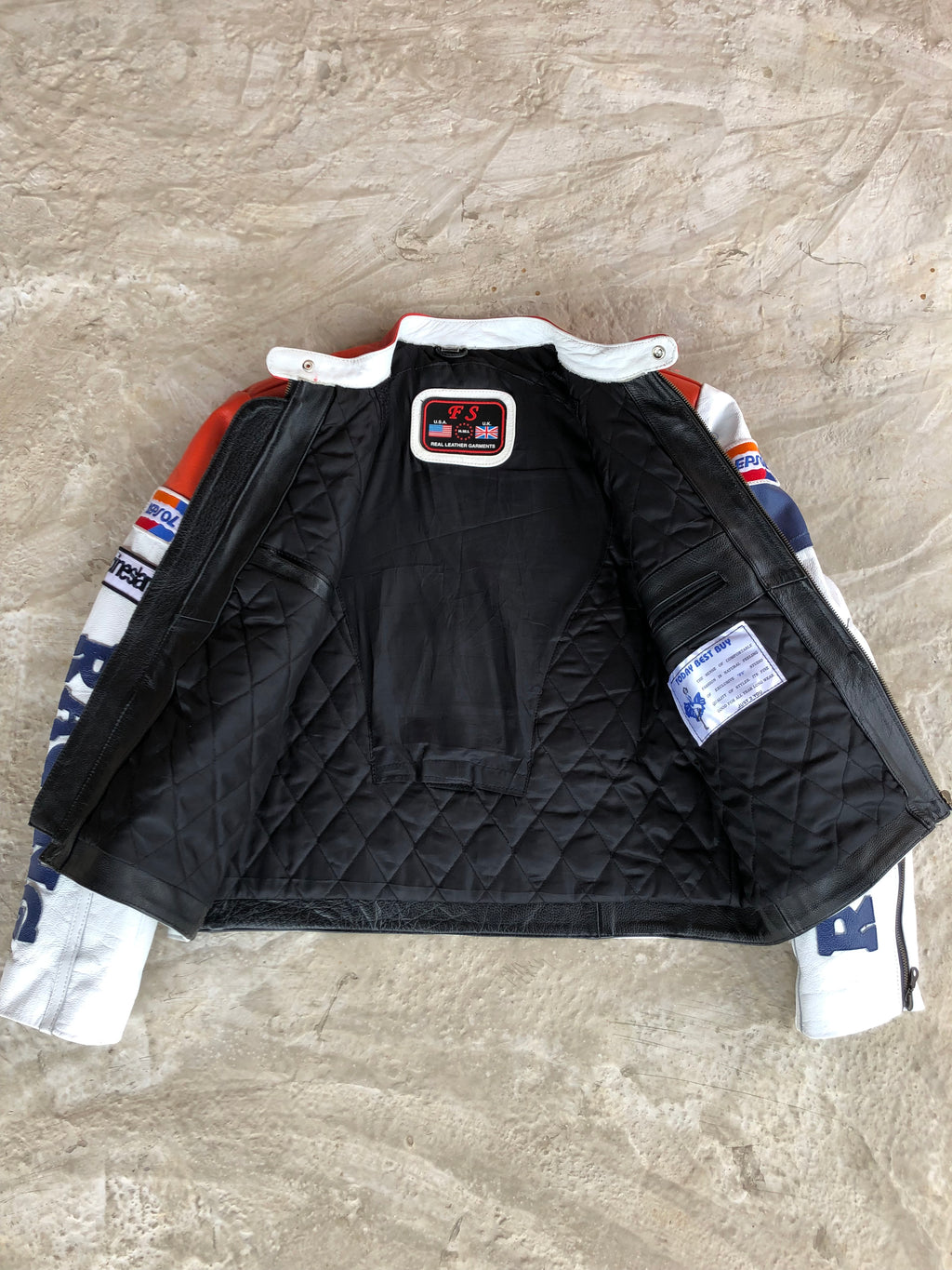 Vintage Racing Jacket Real Leather Repsol