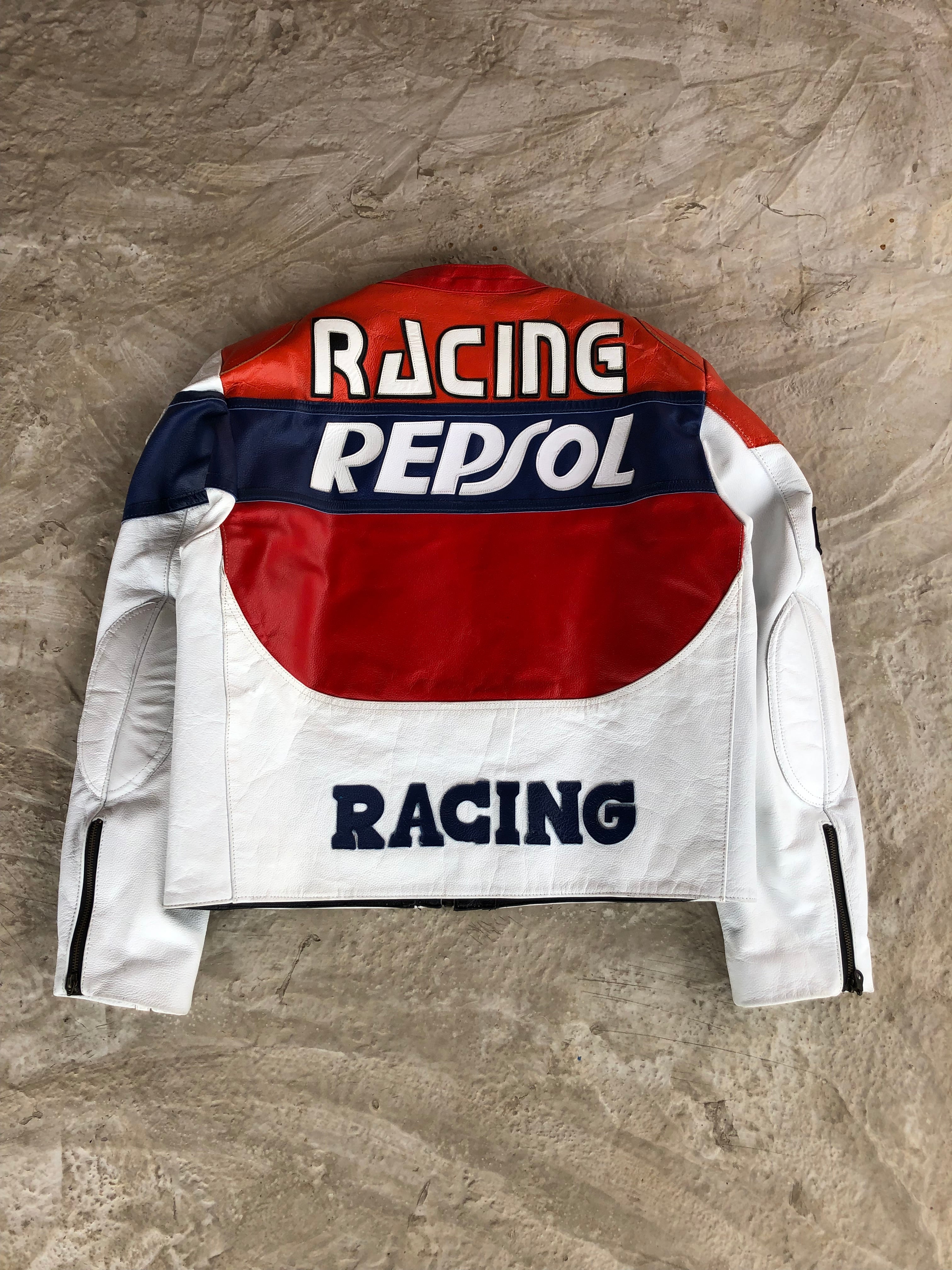 Vintage Racing Jacket Real Leather Repsol