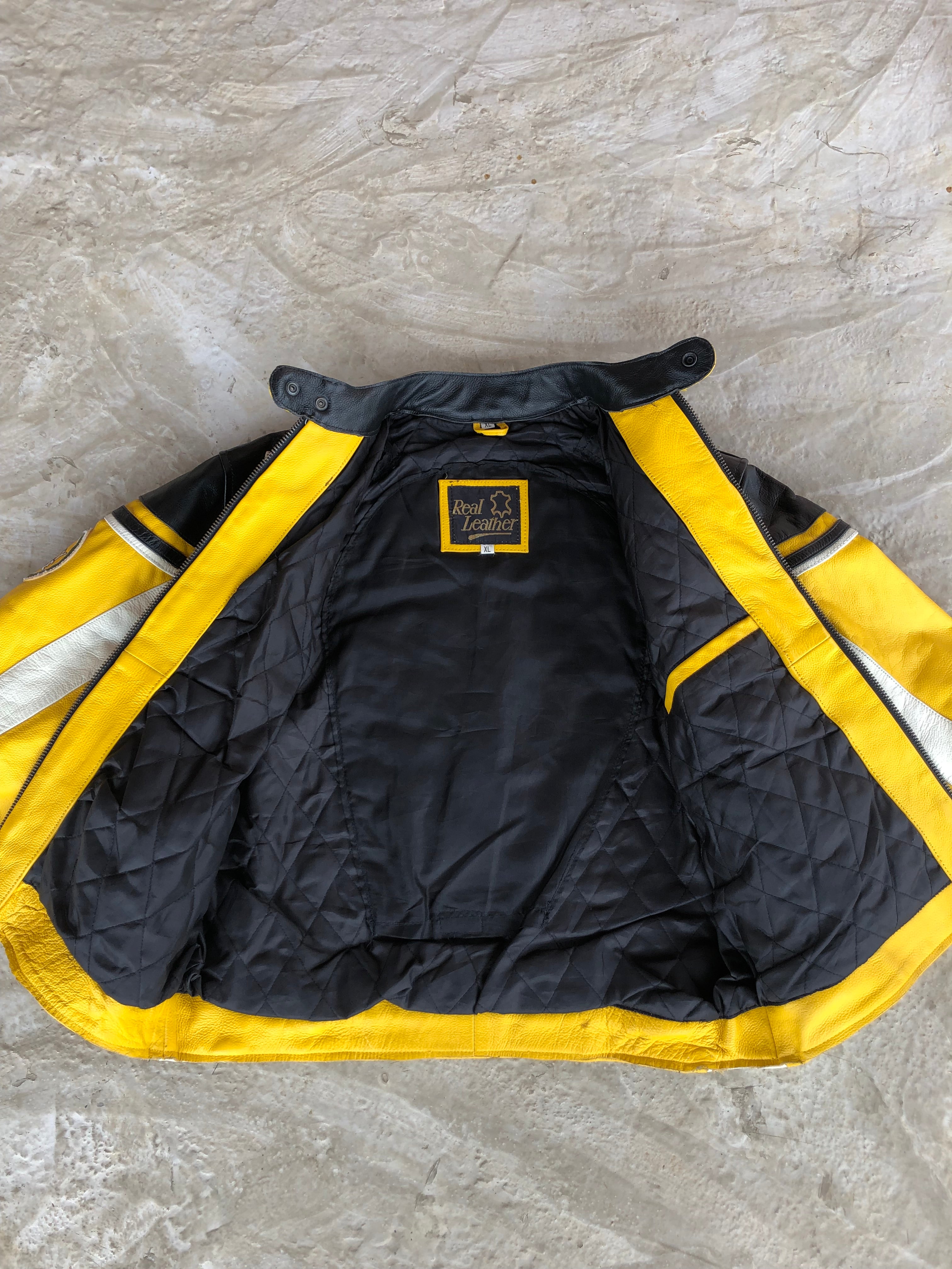 Vintage Racing Jacket Real Leather Lucky Strike