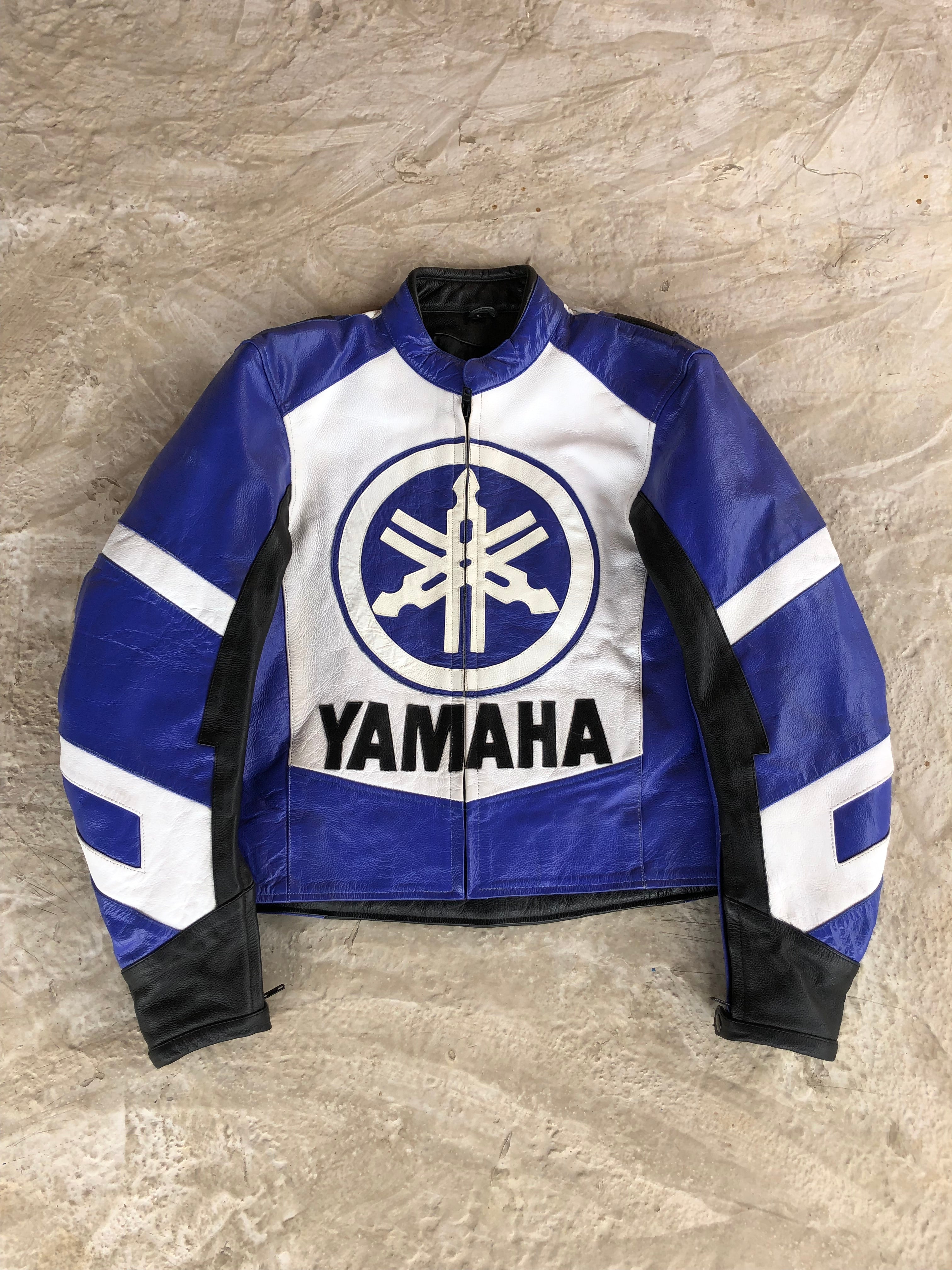 Vintage Racing Jacket Real Leather Yamaha