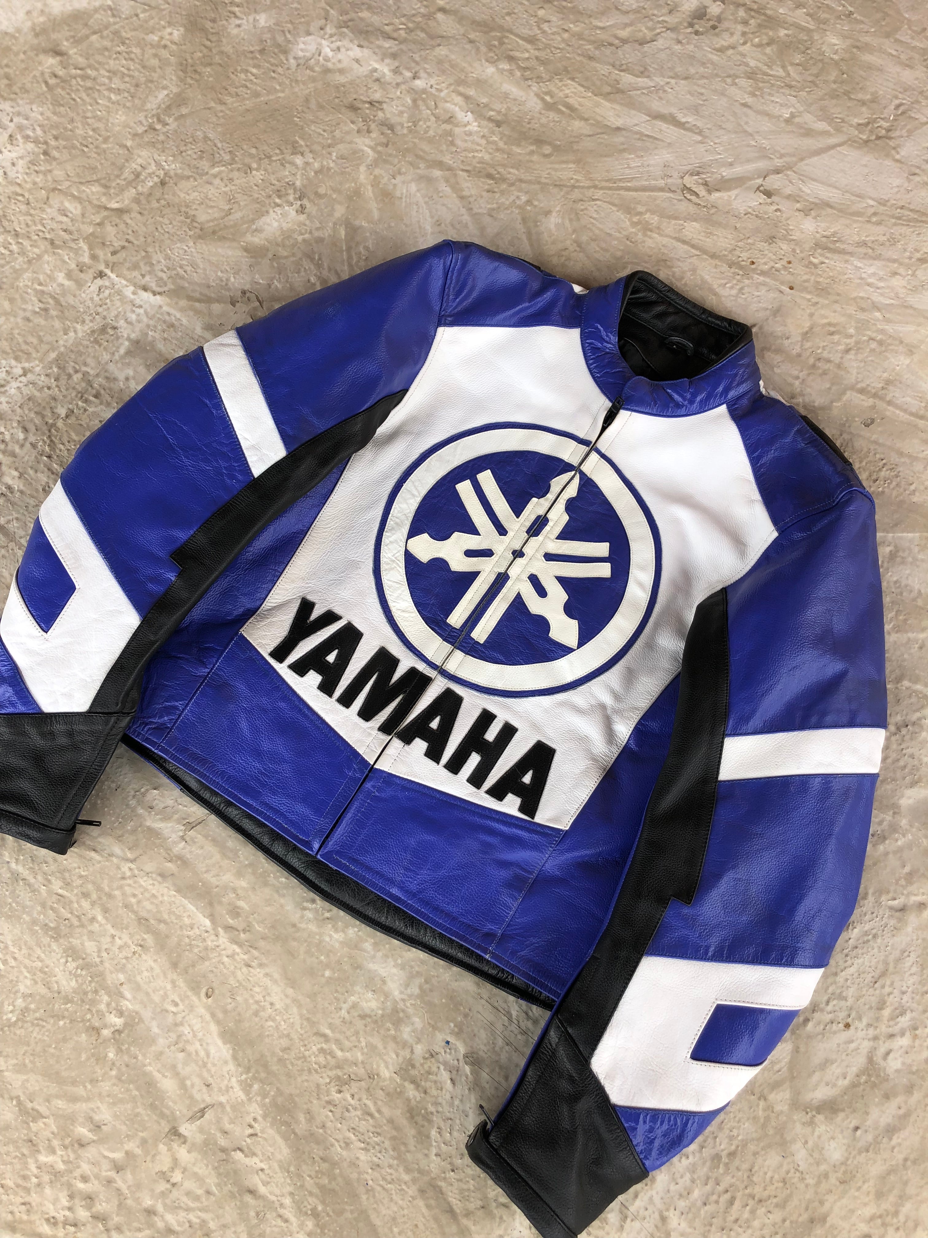 Vintage Racing Jacket Real Leather Yamaha