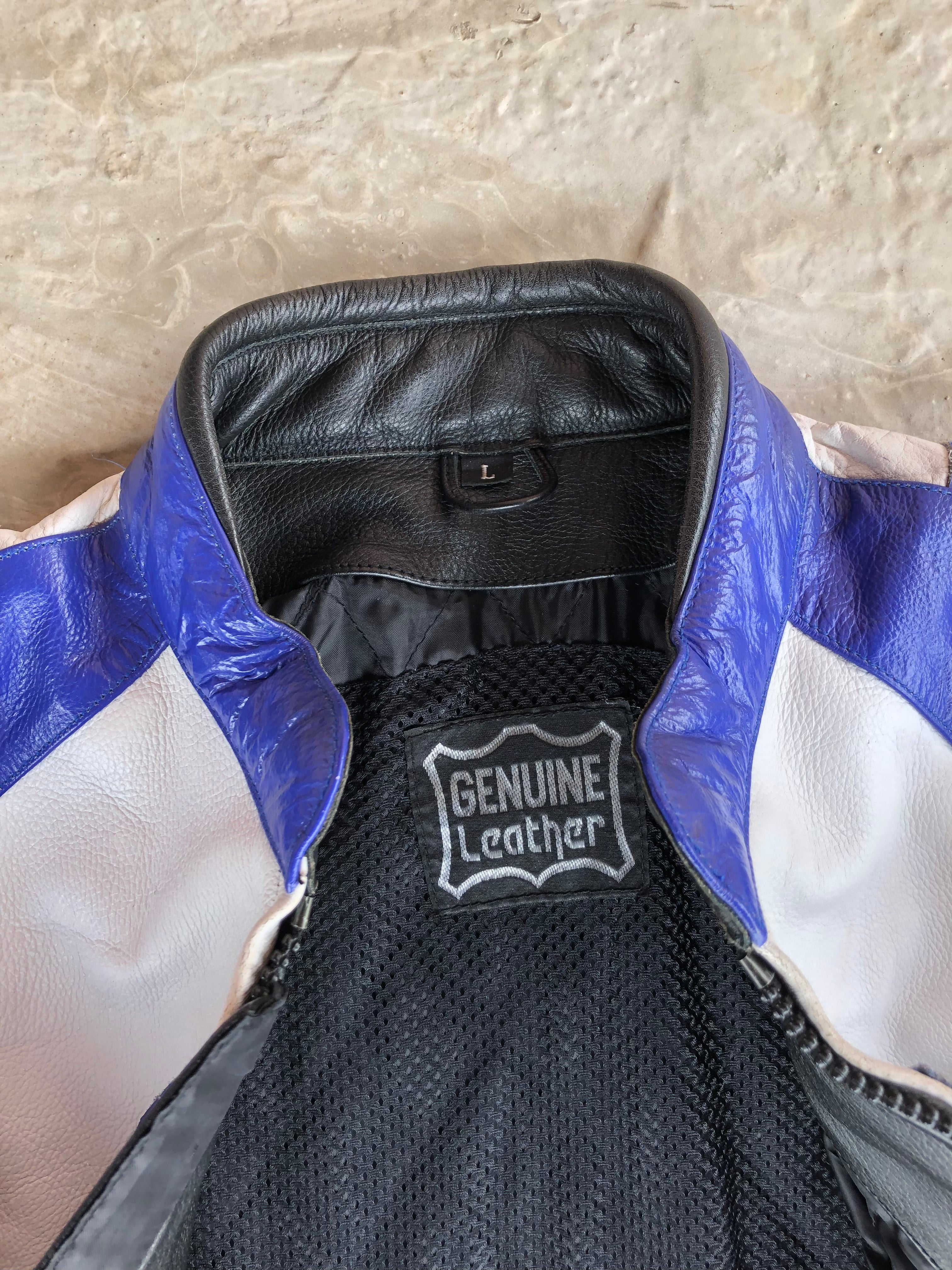 Vintage Racing Jacket Real Leather Yamaha