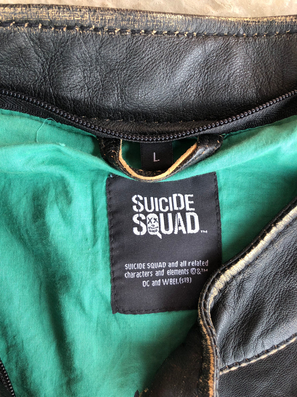 Vintage Real Leather Jacket Suicide Squad | Giacca vera pelle