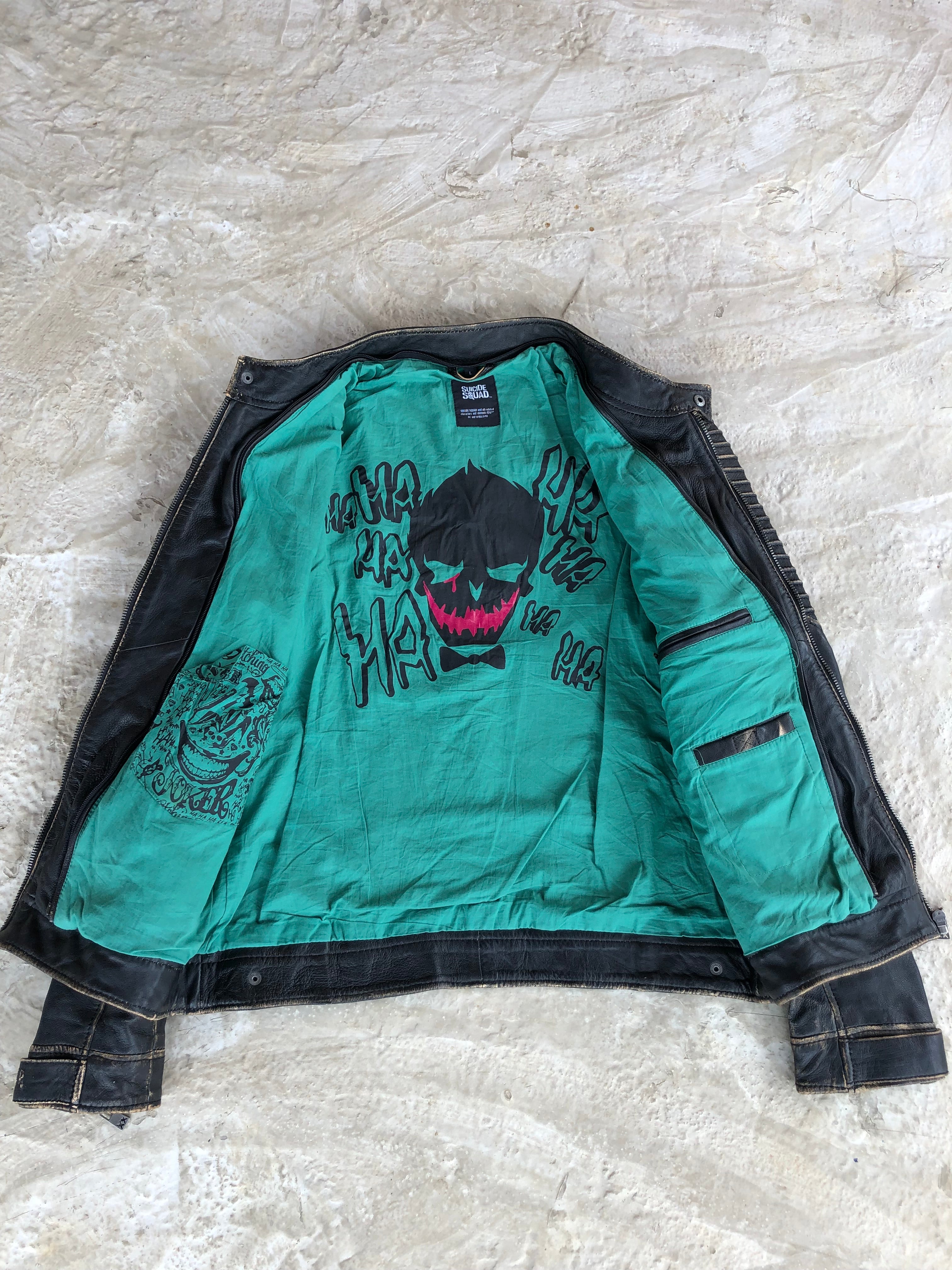 Vintage Real Leather Jacket Suicide Squad | Giacca vera pelle