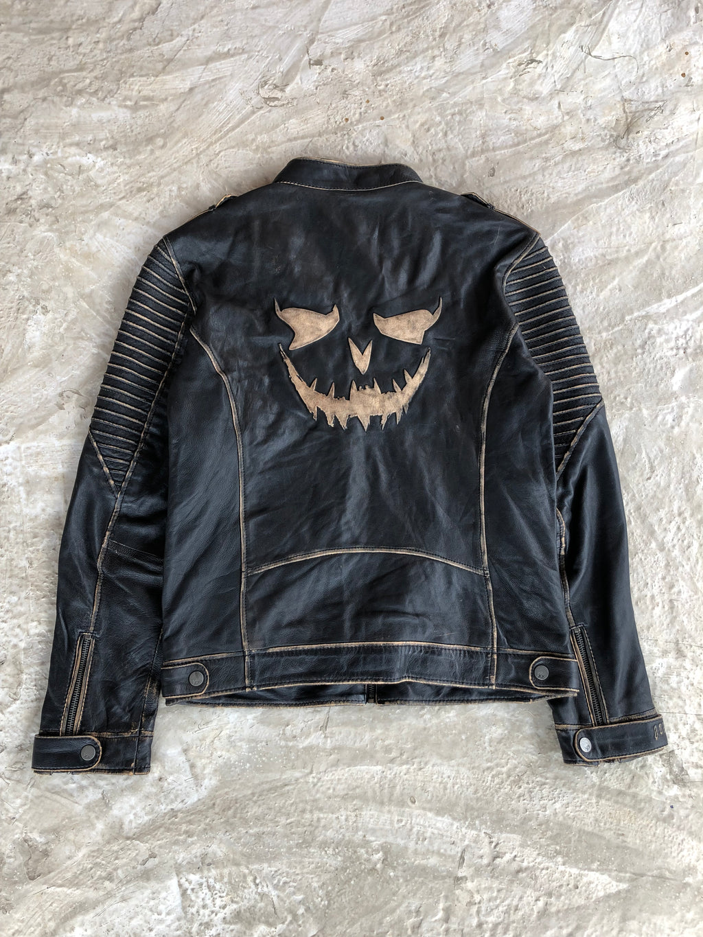 Vintage Real Leather Jacket Suicide Squad | Giacca vera pelle
