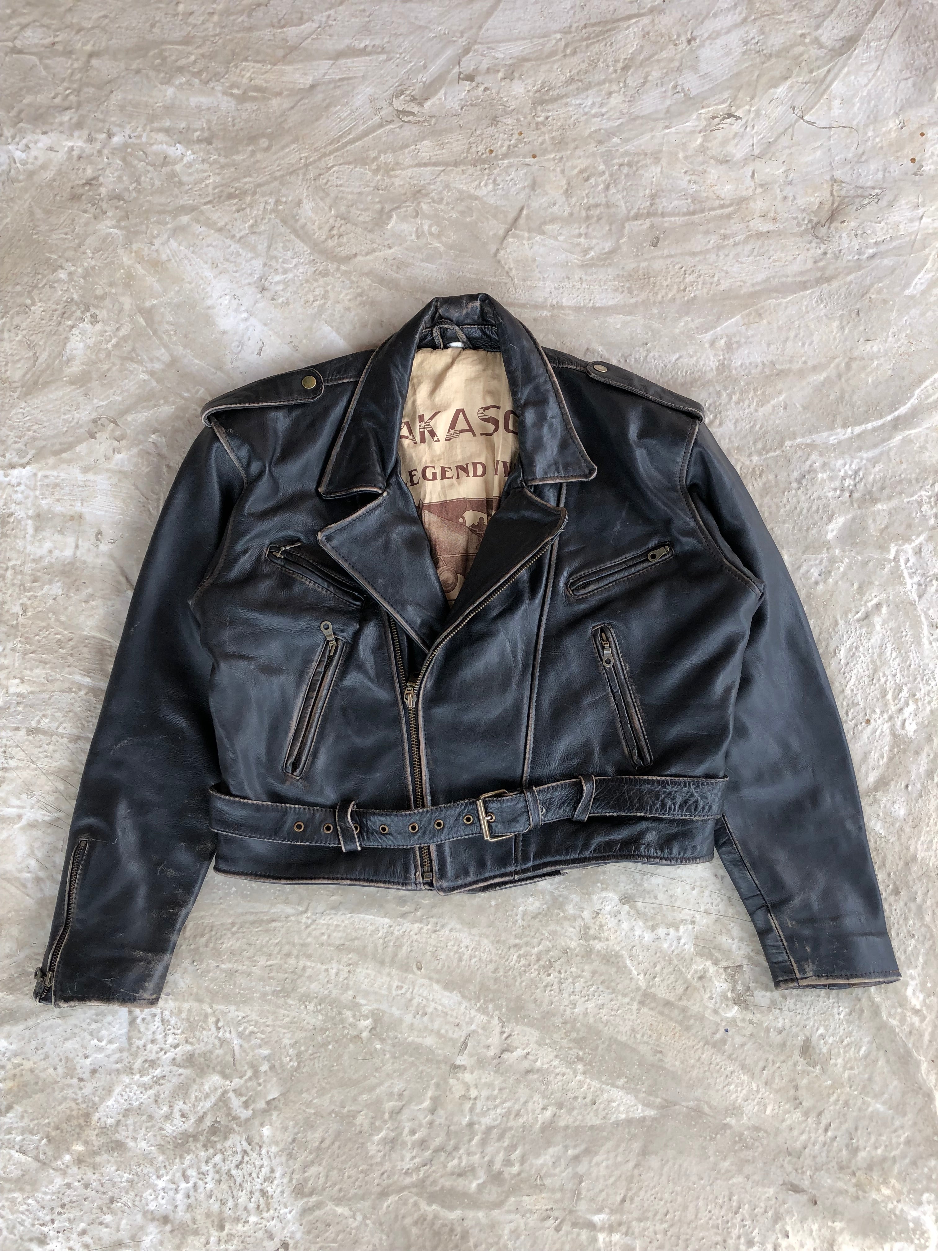 Vintage Real Leather Jacket | Giacca Chiodo vera pelle