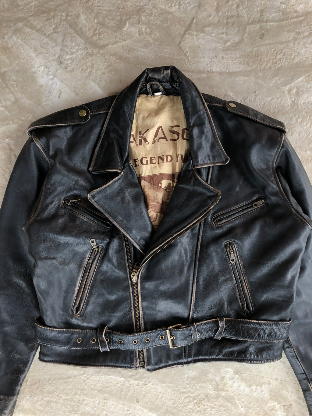 Vintage Real Leather Jacket | Giacca Chiodo vera pelle