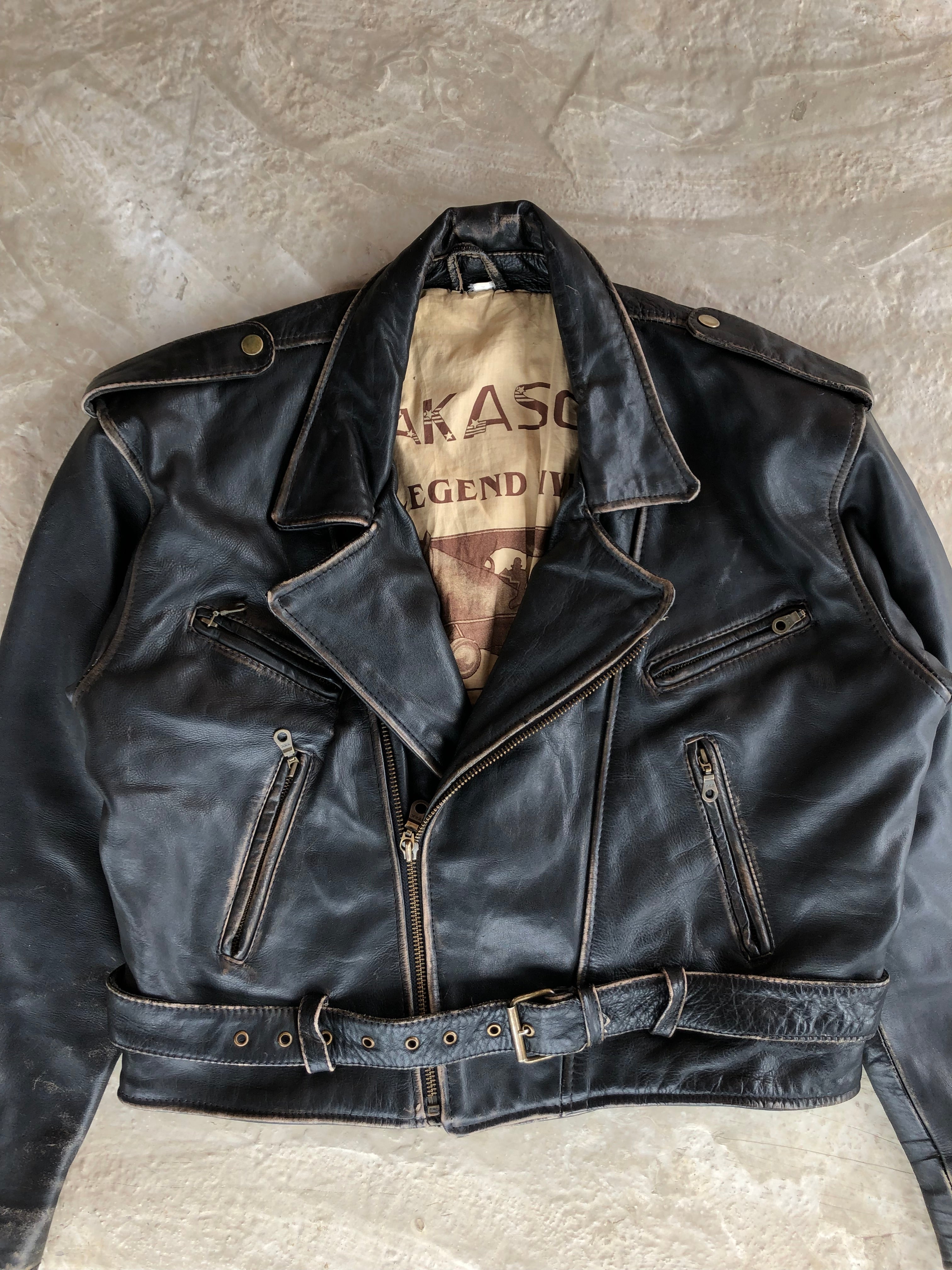 Vintage Real Leather Jacket | Giacca Chiodo vera pelle