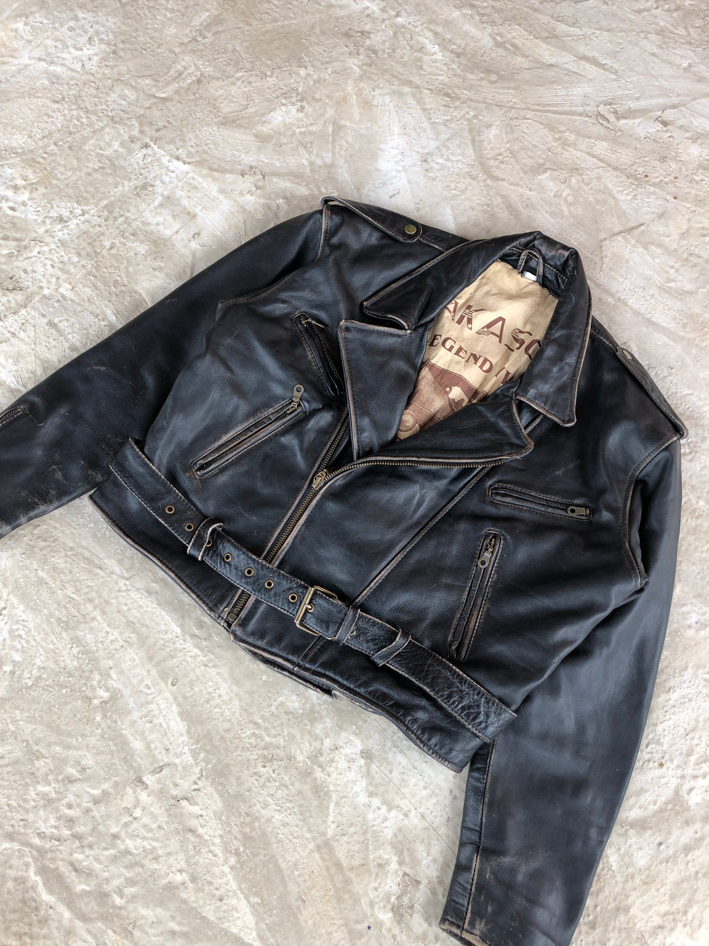 Vintage Real Leather Jacket | Giacca Chiodo vera pelle